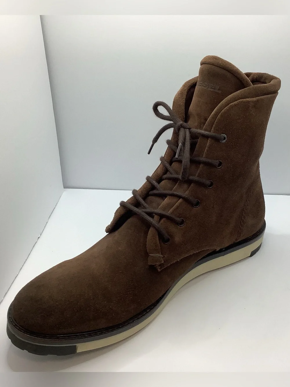 RARE FIND Diesel D-Boolthed Winter Pretreated Dark Brown Suede Ankle Boots EU46